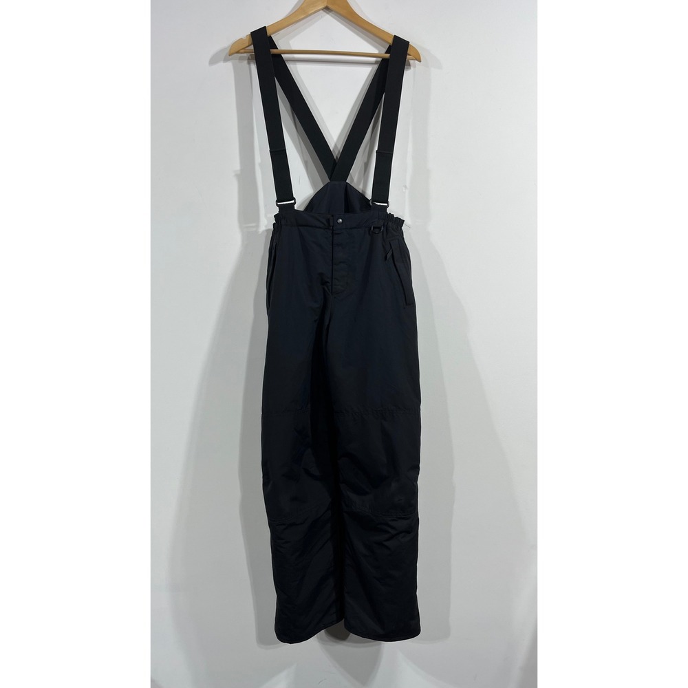 Lands End Kids Black Insulated Snow Bibs Adjustable Suspenders 16 Winter Ski